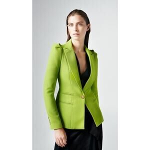 Smythe Vibrant Lime Blazer with Gold Accent